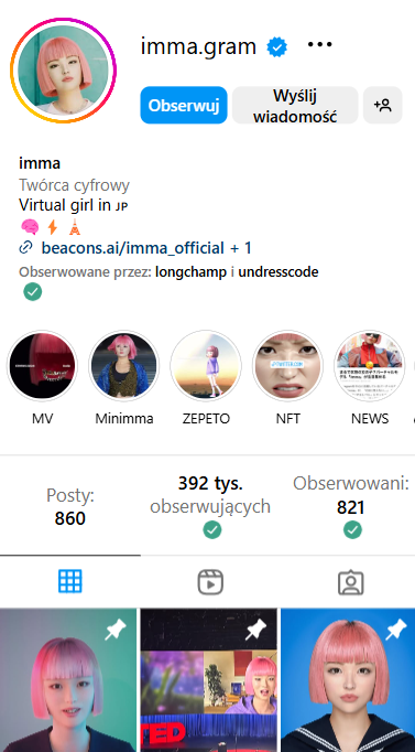 Stylowa modelka AI z Japonii